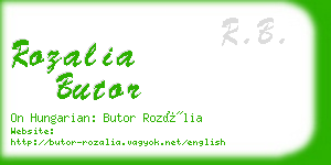 rozalia butor business card